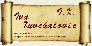 Iva Kuvekalović vizit kartica